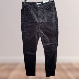 LAST CHANCE | NWT LOFT Black Skinny High Rise Curvy Fit Velvet Pants